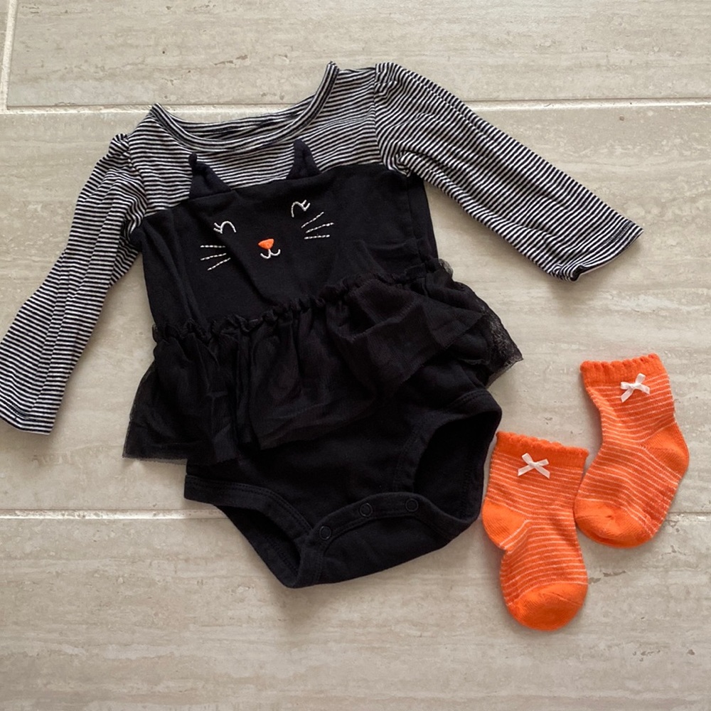 Carters Halloween Cat set
